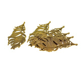 Maxbell 6 Pieces Antique Gold Large Feather Charms Pendants For DIY Jewelry Findings