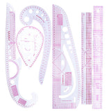6 Pieces Multi-Style Design Drawings Straight and Curve Ruler Set for Clothes Design Accessories - Aladdin Shoppers
