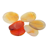 6 Pieces Natural Red Agate Oval Crystal Slice Stone Quartz Pendant Gemstone Charms for Jewelry Making Necklace Gift Home Decor, 1.5mm Drilled Hole - Aladdin Shoppers
