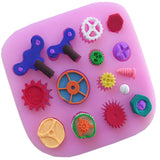 Maxbell  Steam Punk 15 Tools Silicone Fondant Mould Cake Ice Paste Mold Baking Decor