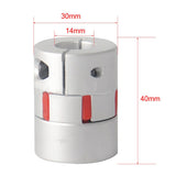 Maxbell 1pc 30x 40mm Flexible Jaw Coupler CNC Shaft Spider Stepper Motor Coupling 30x 40