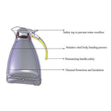Maxbell Double Wall Design Non-Toxic Stainless Steel 1.5L Capacity Double Vacuum Insulation Thermal Coffee Carafe Home Water Pot Yellow