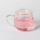 Maxbell Glass Tea Infuser Cup with Tea Strainer and Lid Durable Heat-resistant