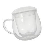 Maxbell Glass Tea Infuser Cup with Tea Strainer and Lid Durable Heat-resistant