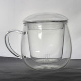Maxbell Glass Tea Infuser Cup with Tea Strainer and Lid Durable Heat-resistant