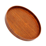 Maxbell 4 pieces Hotel Restaurant Wood Round Shape Food Cake Serving Tray Container