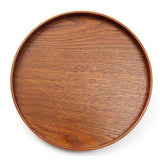 Maxbell 4 pieces Hotel Restaurant Wood Round Shape Food Cake Serving Tray Container