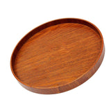 Maxbell 4 pieces Hotel Restaurant Wood Round Shape Food Cake Serving Tray Container