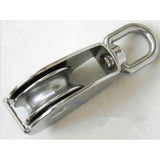 Maxbell Double+Single Pulley Swivel Sheave Rope Wheel Rope Tackle Block M20 Silver