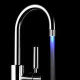 Maxbell LED Water Faucet 3 Colors Changing Light Stream Tap Bathroom Temp Control