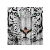 Max Extra Long Fabric Bath Shower Curtain 12 Hooks Bathroom Use Tiger