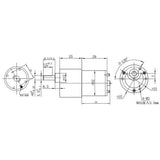 Maxbell 37mm 6V DC 150rpm High Torque Gear Box Electric Motor New