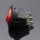 Maxbell Round Rocker Switch Third Gear Three Foot Pin Switch Position Twist  Red
