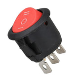 Maxbell Round Rocker Switch Third Gear Three Foot Pin Switch Position Twist  Red