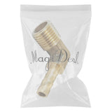 Maxbell 1/4 BSP to 8mm Brass 90 Degree Male Elbow Barbed Hose Tail Pipe Gas Fittings