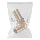 Maxbell 1/4 BSP to 12mm Brass 90 Degree Male Elbow Barbed Hose Tail Pipe Gas Fitting