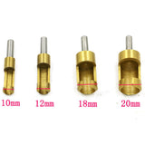 Maxbell 4pcs / set 1/4'' Shank Titanium Drill Plug Cutter Drill Bit Bored Hole Wood Tenon Drill Hole Saw Woodworking Tool 6mm 8mm 13mm 16mm