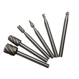 Maxbell 6 pieces 10PC HSS Routing Router Bits Burr Rotary Tools, Engraving, Wood Working Tools