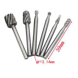 Maxbell 6 pieces 10PC HSS Routing Router Bits Burr Rotary Tools, Engraving, Wood Working Tools