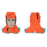 Maxbell Flame Retardant Safey Helmet Welding Neck Protective Hood Welder Head Cover Orange