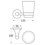 Maxbell Bathroom Wall Mounted Round Single Tumbler Cup Holder with Cups Set  Black