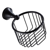 Maxbell Antique Copper Wall Mounted Toilet Paper Roll Holders Tissue Basket Black