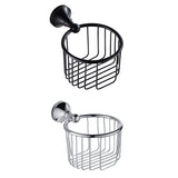 Maxbell Antique Copper Wall Mounted Toilet Paper Roll Holders Tissue Basket Black