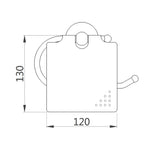 Maxbell Wall Mounted Brass Toilet Paper Holder With Cover Roll Tissue Rack Black