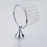 Maxbell Antique Copper Wall Mounted Toilet Paper Roll Holders Tissue Basket Chrome