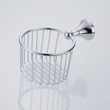 Maxbell Antique Copper Wall Mounted Toilet Paper Roll Holders Tissue Basket Chrome