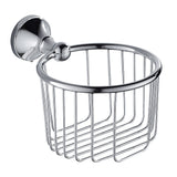 Maxbell Antique Copper Wall Mounted Toilet Paper Roll Holders Tissue Basket Chrome