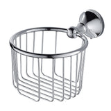 Maxbell Antique Copper Wall Mounted Toilet Paper Roll Holders Tissue Basket Chrome