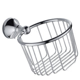 Maxbell Antique Copper Wall Mounted Toilet Paper Roll Holders Tissue Basket Chrome