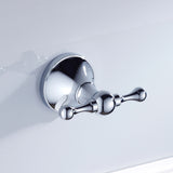 Maxbell Bathroom Double Hook Clothes Hook Hat Coat Hanger Wall Mounted Holder Bright