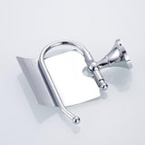 Maxbell Wall Mounted Brass Toilet Paper Holder With Cover Roll Tissue Rack Chrome