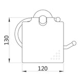 Maxbell Wall Mounted Brass Toilet Paper Holder With Cover Roll Tissue Rack Chrome