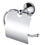 Maxbell Wall Mounted Brass Toilet Paper Holder With Cover Roll Tissue Rack Chrome