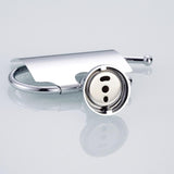 Maxbell Wall Mounted Brass Toilet Paper Holder With Cover Roll Tissue Rack Chrome