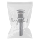 Maxbell Black Brass Basin Sink Drain for Ceramic Pots Big Cover Non-overflow