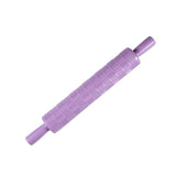 Maxbell Sugarcraft Cake Fondant Rolling Pin Embossed Decor Mold Purple Lattice