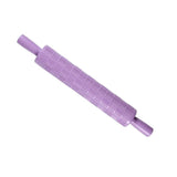 Maxbell Sugarcraft Cake Fondant Rolling Pin Embossed Decor Mold Purple Lattice