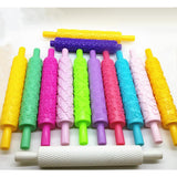 Maxbell Sugarcraft Cake Fondant Rolling Pin Embossed Decor Mold Purple Lattice