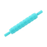 Maxbell  Sugarcraft Cake Fondant Rolling Pin Embossed Decor Mold Blue Butterfly