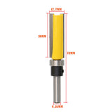 Maxbell 0.25 Inch Shank Hinge Mortise Template Wood Milling Cutter 38x72mm Yellow