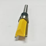Maxbell 0.25 Inch Shank Hinge Mortise Template Wood Milling Cutter 20x65mm Yellow
