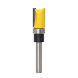 Maxbell 0.25 Inch Shank Hinge Mortise Template Wood Milling Cutter 20x65mm Yellow