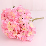 Artificial Flower Hydrangea Bloom Silk Bouquet Party Home Decor Light Pink