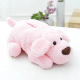 Maxbell Plush Puppy Dog Tissue Box Cover Car Holder Organizer Home Decor Pink