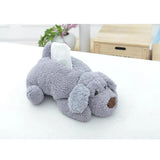 Maxbell Plush Puppy Dog Tissue Box Cover Car Holder Organizer Home Decor Grey