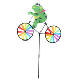 Maxbell 3D Animal On Bike Windmill Wind Whirligig Wheel Garden Lawn Decor Frog